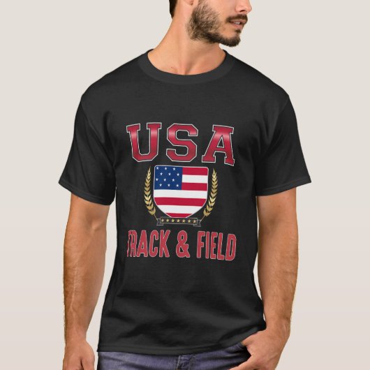 Usa Track-veld T-shirt (Voorkant)