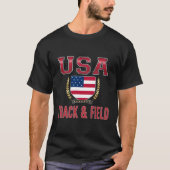 Usa Track-veld T-shirt (Voorkant)