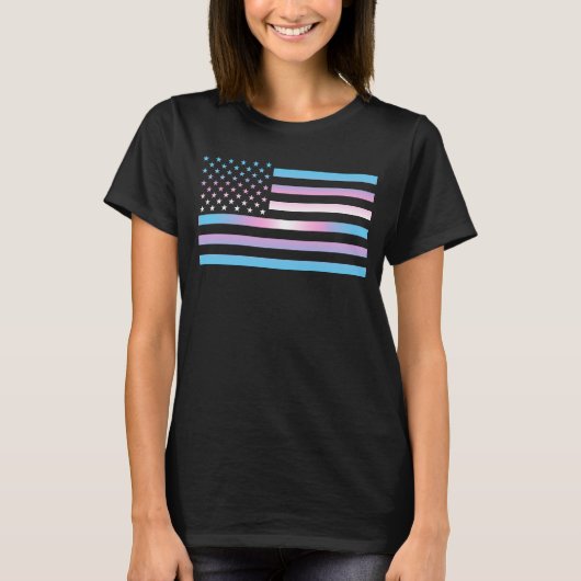 USA Trans Pride Patriottisch T-shirt (Voorkant)