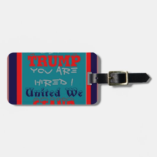 USA Trump: Je bent aangenomen! United We Stand Art Bagagelabel (Voorkant horizontaal)