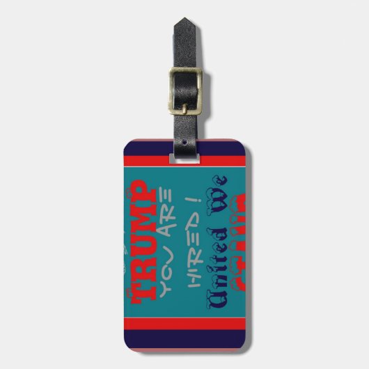 USA Trump: Je bent aangenomen! United We Stand Art Bagagelabel (Voorkant verticaal)