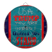 USA Trump: Je bent aangenomen! United We Stand Art Dartbord (Voorkant)