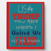USA Trump: Je bent aangenomen! United We Stand Art Fotoplaat (Voorkant)