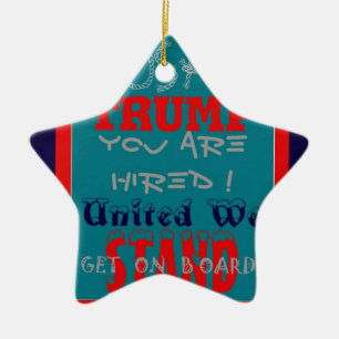 USA Trump: Je bent aangenomen! United We Stand Art Keramisch Ornament