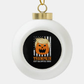 Usa Trumpkin Keep Halloween Great Funny Keramische Bal Ornament (Voorkant)