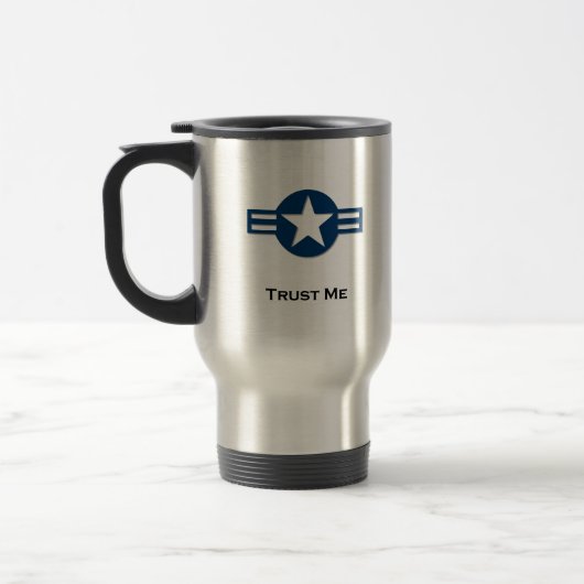 USA Trust Me blauw Reisbeker (Links)
