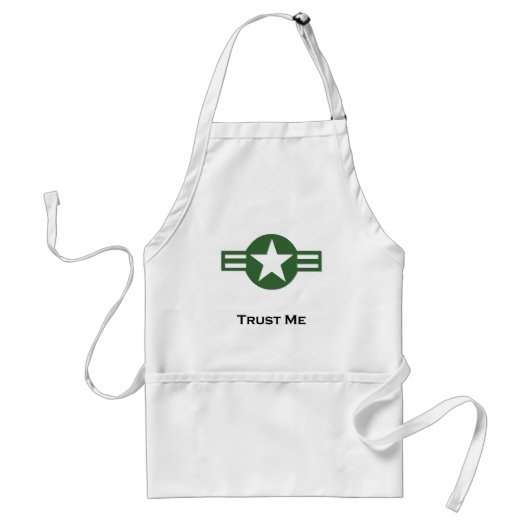 USA Trust Me Green Standaard Schort (Voorkant)
