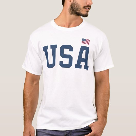 USA Tshirt Patriottische Amerikaanse Vlag 4 juli (Voorkant)