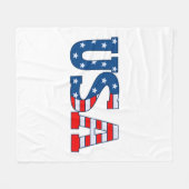 USA Typografie Fleece Deken (Voorkant (Horizontaal))