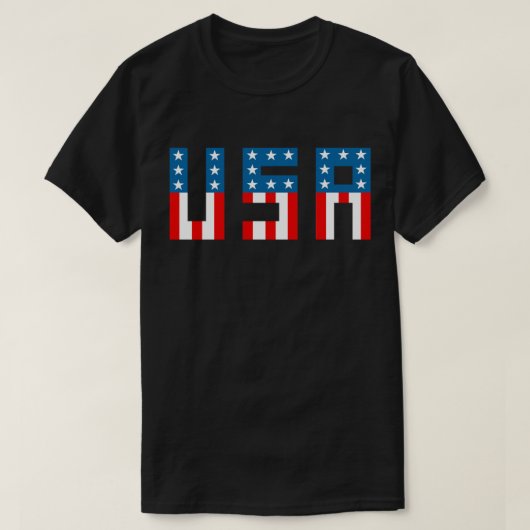 USA Typografie T-shirt (Design voorkant)