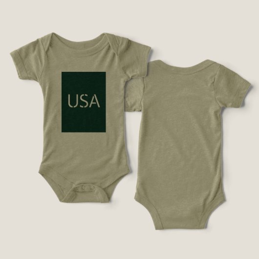 "USA Typography in Green - Stijlvolle en gedurfde (Ontwerp Voorkant & Achterkant)