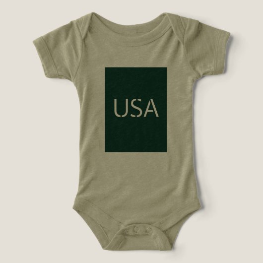"USA Typography in Green - Stijlvolle en gedurfde (Design voorkant)