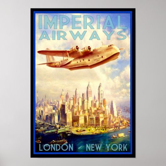 " USA/UK: 1950 New York City - Imerpial Airways Poster (Voorkant)