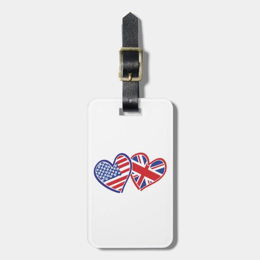 USA—UK—Love Bagagelabel (Voorkant verticaal)