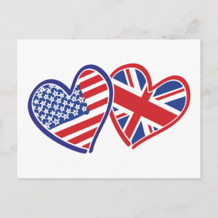 USA—UK—Love Briefkaart