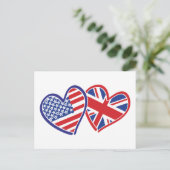 USA—UK—Love Briefkaart (Staand voorkant)