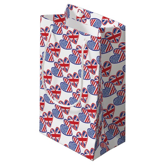USA—UK—Love Klein Cadeauzakje (Voorkant Gekanteld)