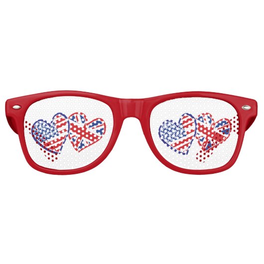 USA—UK—Love Retro Zonnebril (Voorkant)