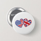USA—UK—Love Ronde Button 5,7 Cm (Voorkant /achterkant)