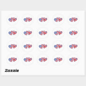 USA—UK—Love Ronde Sticker (Vel)