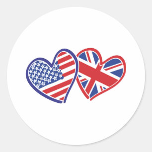USA—UK—Love Ronde Sticker