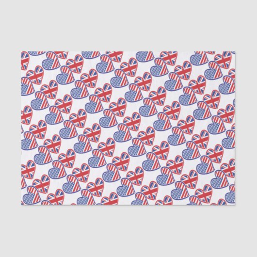 USA—UK—Love Tissuepapier (Voorkant)