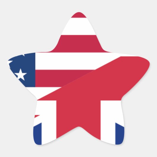 usa uk ster sticker (Voorkant)