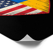 Usa Ukraine Heart - Dual Citizenship  Poster (Hoek)