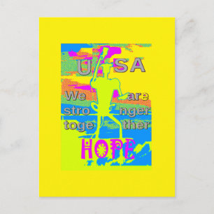 USA Unity Design: hoop en kracht Briefkaart