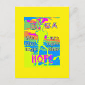USA Unity Design: hoop en kracht Briefkaart (Voorkant)