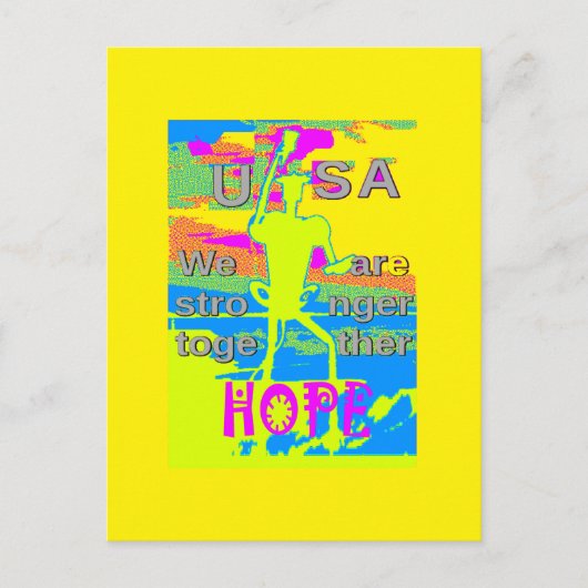 USA Unity Design: hoop en kracht Briefkaart (Voorkant)