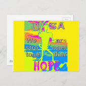 USA Unity Design: hoop en kracht Briefkaart (Voorkant / Achterkant)