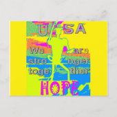 USA Unity Design: hoop en kracht Briefkaart (Voorkant)