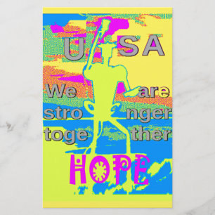 USA Unity Design: hoop en kracht Briefpapier