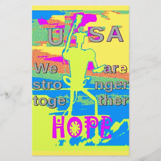 USA Unity Design: hoop en kracht Briefpapier (Voorkant)
