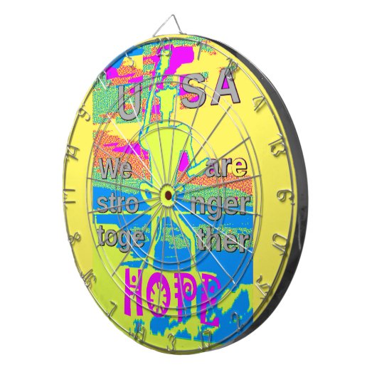 USA Unity Design: hoop en kracht Dartbord (Voorkant Rechts)