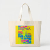 USA Unity Design: hoop en kracht Grote Tote Bag (Voorkant)