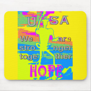 USA Unity Design: hoop en kracht Muismat