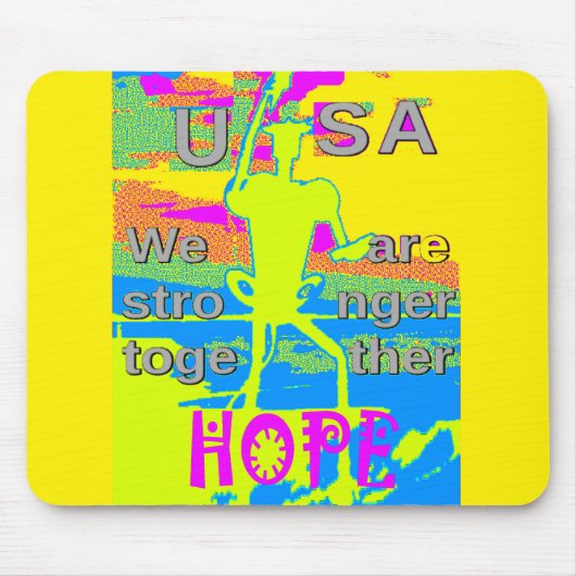 USA Unity Design: hoop en kracht Muismat (Voorkant)