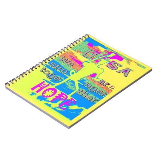 USA Unity Design: hoop en kracht Notitieboek (Linkerzijde)