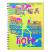 USA Unity Design: hoop en kracht Notitieboek (Voorkant)