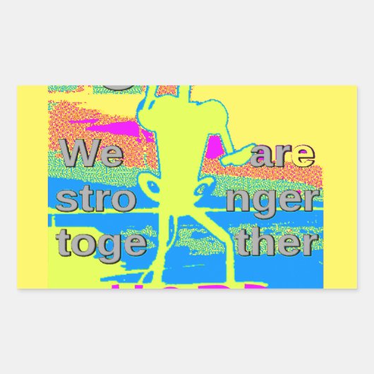 USA Unity Design: hoop en kracht Rechthoekige Sticker (Voorkant)