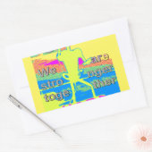 USA Unity Design: hoop en kracht Rechthoekige Sticker (Envelop)