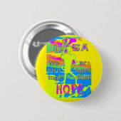 USA Unity Design: hoop en kracht Ronde Button 5,7 Cm (Voorkant /achterkant)