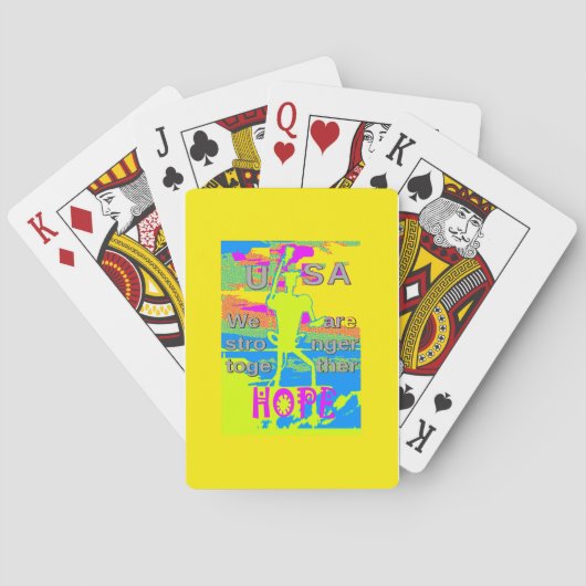 USA Unity Design: hoop en kracht Speelkaarten (Achterkant)