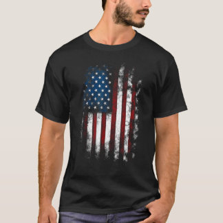 USA US FLAG Patriottisch  Retro 4 juli Am T-shirt