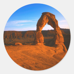 USA, Utah, Arches National Park, Delicate Arch Ronde Sticker