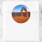 USA, Utah, Arches National Park, Delicate Arch Ronde Sticker (Tas)