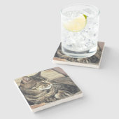 USA, Utah, Capitol Reef NP. Slaptende kat Stenen Onderzetter (Zijkant)