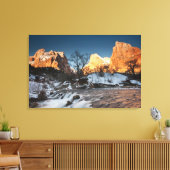 USA, Utah, Zion National Park. zonnesteek Canvas Afdruk (Insitu (Woonkamer))